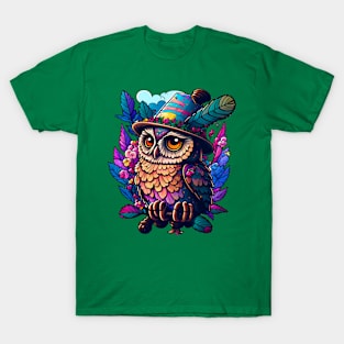 Colorful Cute Owl T-Shirt